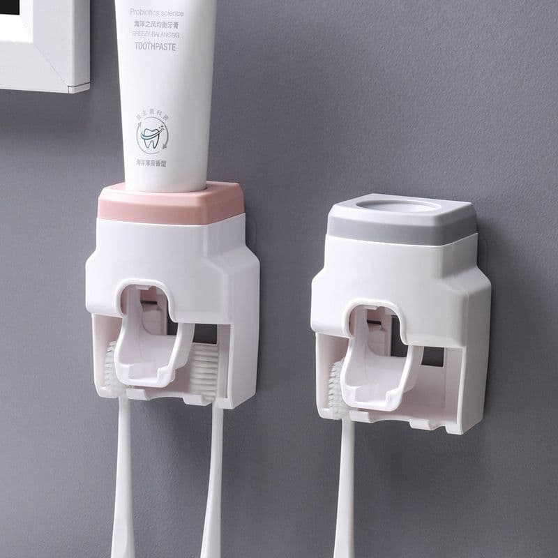 image-Douyin recommends bathroom washstand automatic toothpaste toothbrush holder wall-mounted toothpaste lazy squeeze artifact