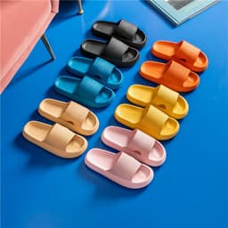image-Women's Slippers - Orange 44-45 EVA Thick-Soled Flip Flops