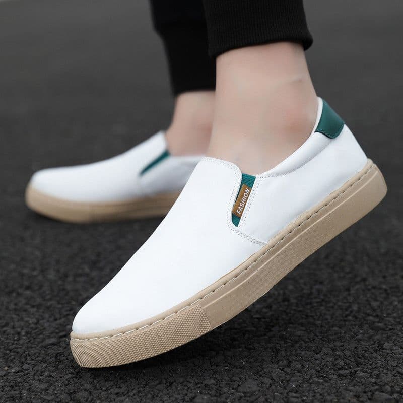 image-Men's Canvas Slip-On Casual Shoes - Size 48