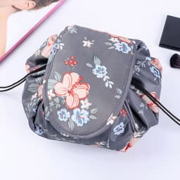 image-Rishang Cosmetic Bag - Navy Blue Flamingo Oxford