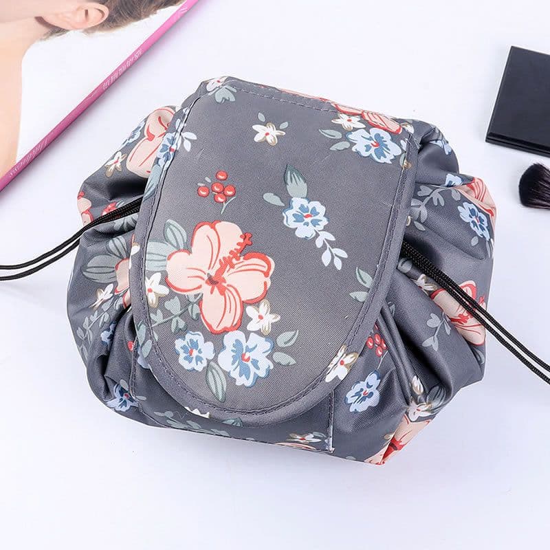 image-Rishang Cosmetic Bag - Navy Blue Flamingo Oxford