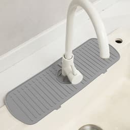 image-Silicone Drain Pad - S/M/L Sizes, Off-White/Gray/Green, Multi-Functional Kitchen Sink