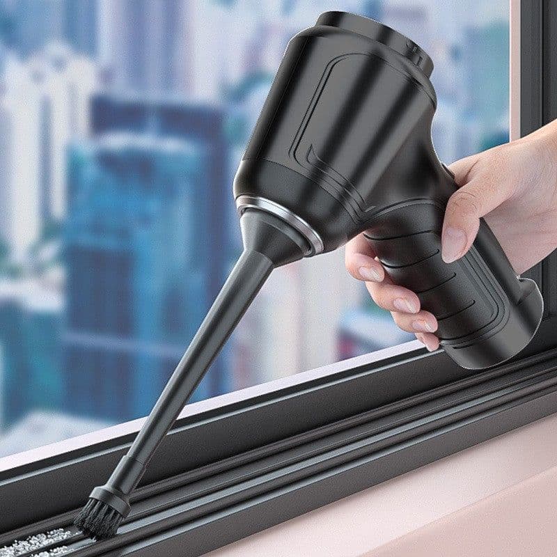 image-High-Power Dual-Use Handheld Car Vacuum Cleaner - Silver Gray 120W