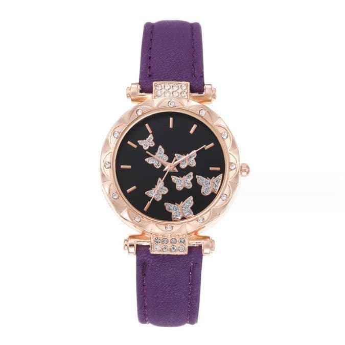 image-Douyin Women's Butterfly Digital Watch - Fashionable Simple