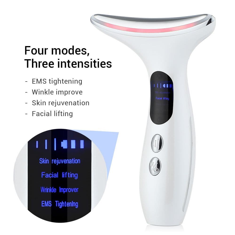 image-HailiCare EMS Neck Beauty Instrument - Pink 3-Speed Vibration Wrinkle Fade