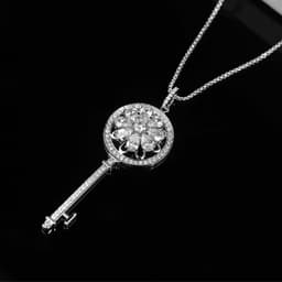 image-Chasing Forest Titanium Steel Necklace, Gold, Non-Fading Jewelry