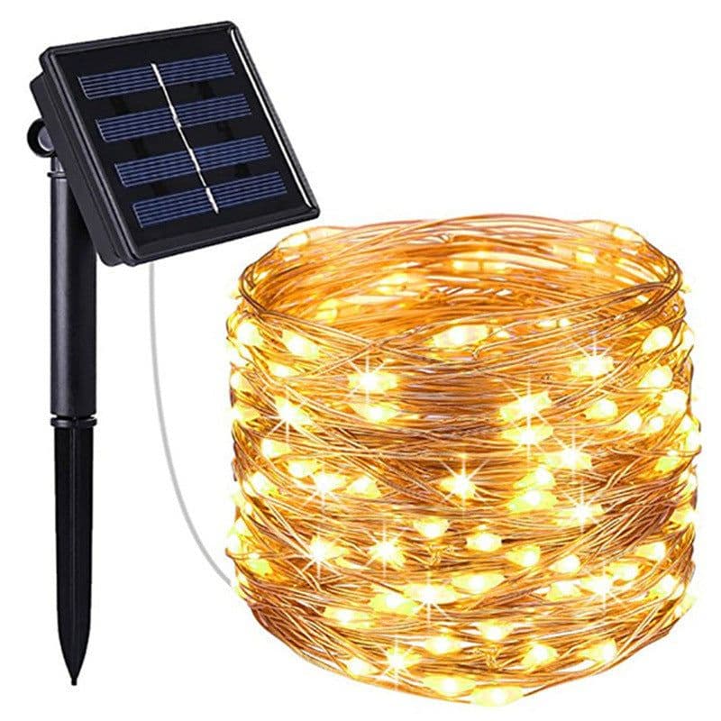 image-Xincheng Solar String Lights Purple Remote Control