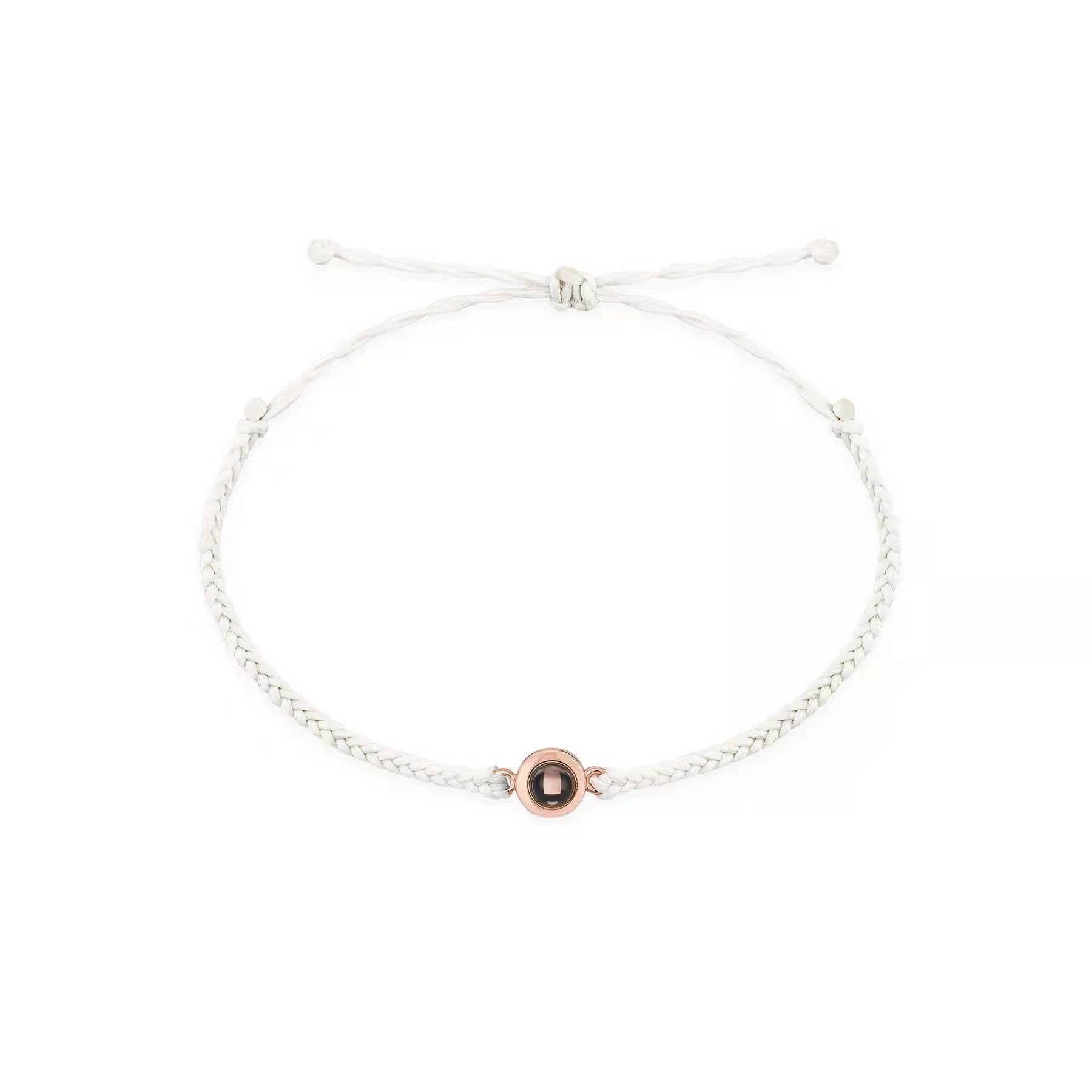image-I Luv U Projection Woven Bracelet - Couples
