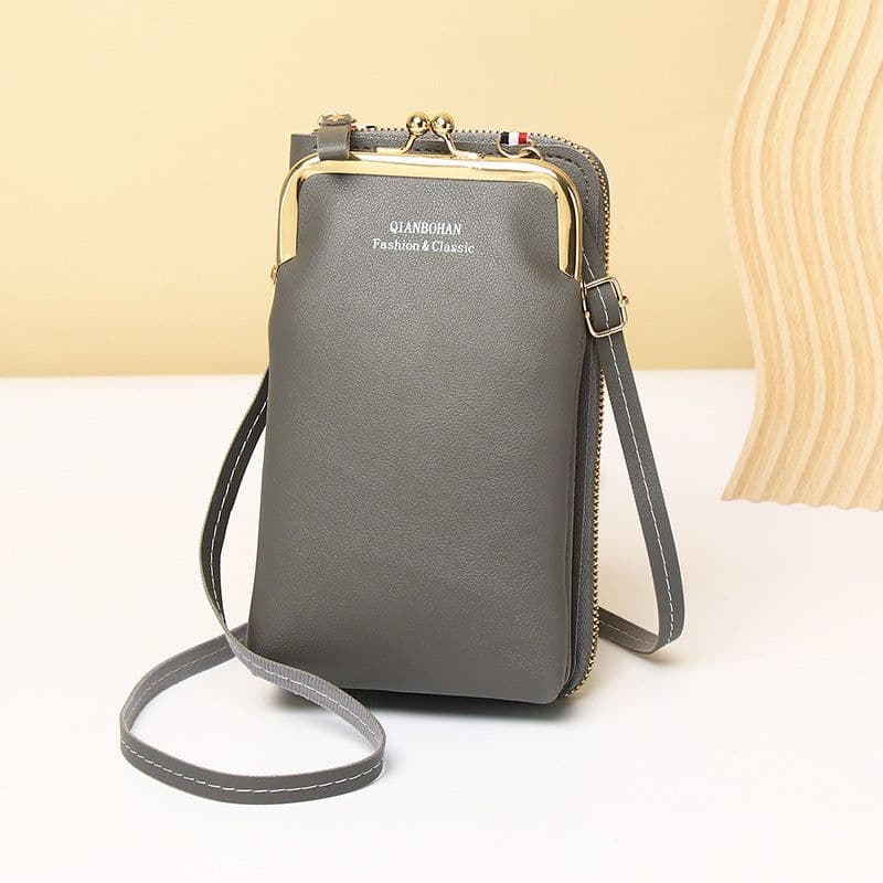 image-Messenger Bag Mobile Phone Bag Ladies Shoulder Bag Candy Color Mini Small Bag Vertical Ladies Clutch Bag Ladies Long Wallet