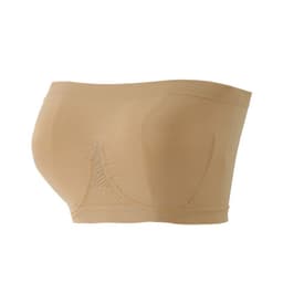 image-Seamless Strapless Bandeau Bra - Mocha XXXL Plus Size