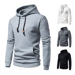 image-European Size Men's Jacquard Sweater - Dark Gray 2XL