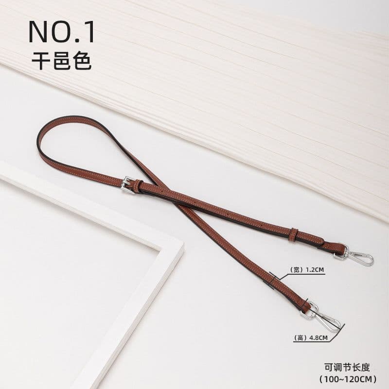 image-Longchamp Mini Bag Strap - Cognac Brown Leather