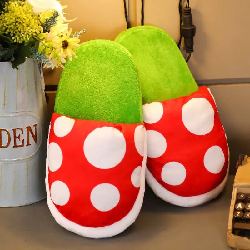image-slippers warm home cute cotton shoes one piece dropshipping