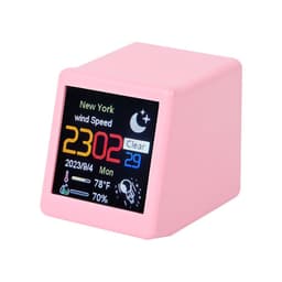 image-BeFunS Smart Weather Station - Pink 45*45*60 WIFI Clock