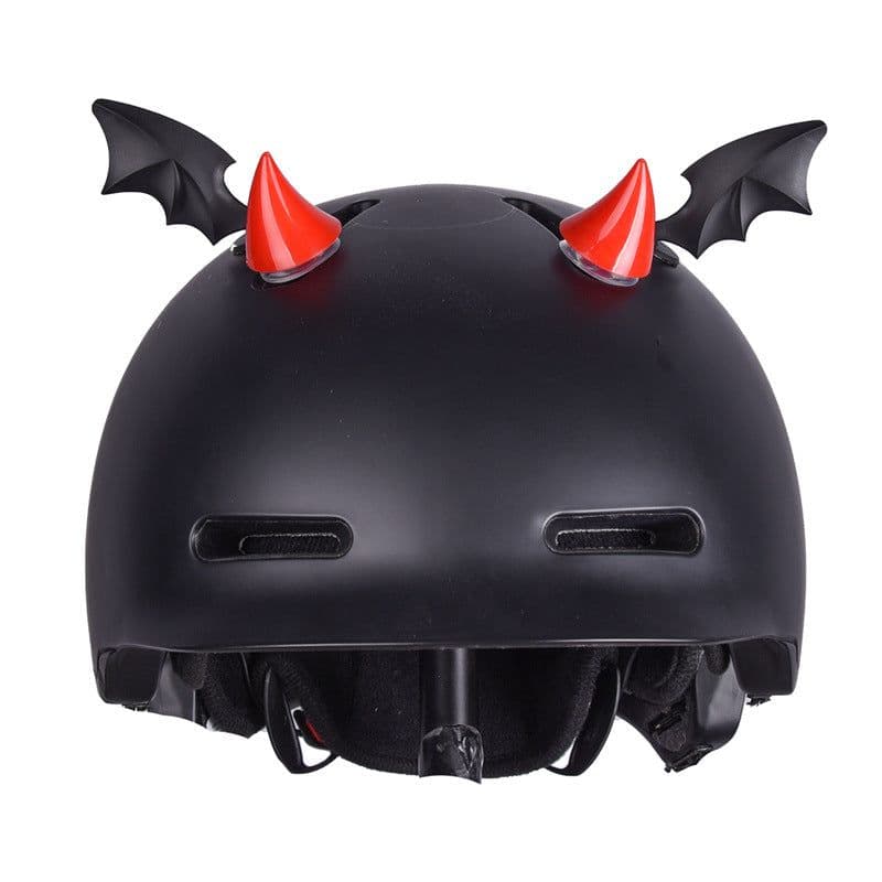 image-Electric vehicle helmet decoration big and small horns motorcycle helmet devil sucker horns universal wings creative personality