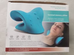 image-Cervical Spine Massage Pillow - Neck & Shoulder Relief, 6 Heads, 5 Gears, EVA Fabric