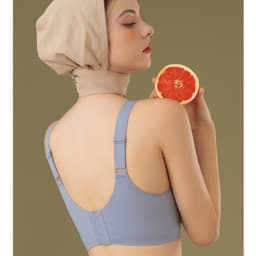 image-Man Poet Bra 3XL Seamless Nylon Gray Blue