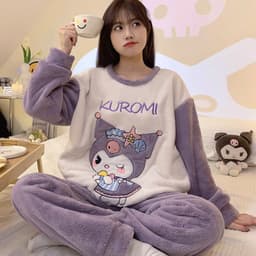 image-New Flannel Dinosaur Pajamas - Women's Winter Suit, XXL, Coral