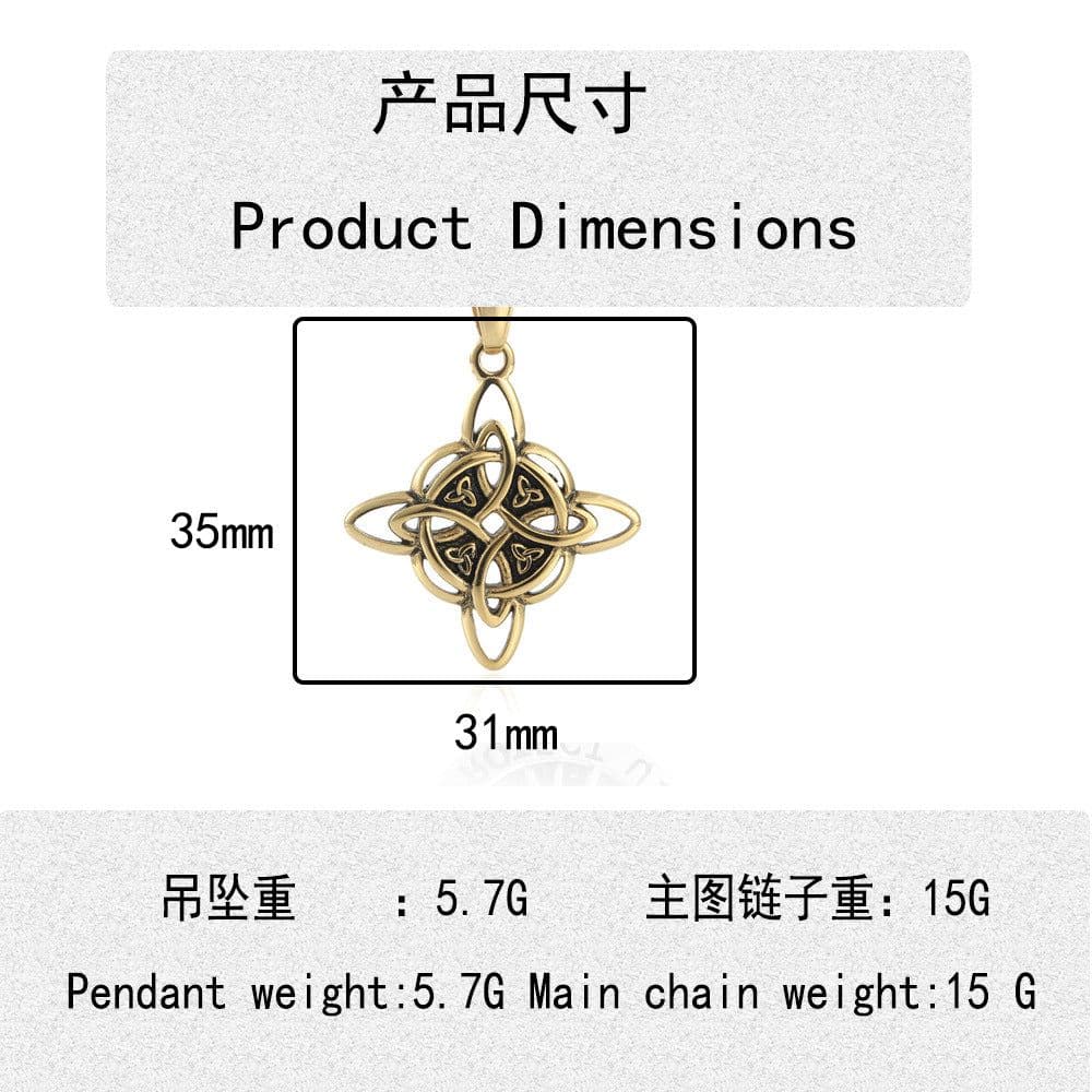 image-Vintage Gold Celtic Knot Pendant - Titanium Steel, Men's Trend