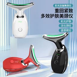 image-Dolphin Microcurrent Neck Massager - Red 7 Colors LED