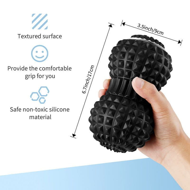 image-Large Pink Massage Ball for Trapezius Relief - 170mm Yoga Ball