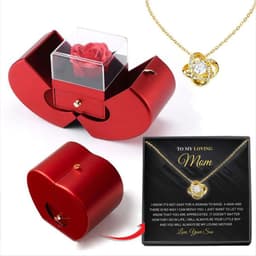 image-Clover Necklace - Gold Plated Heart