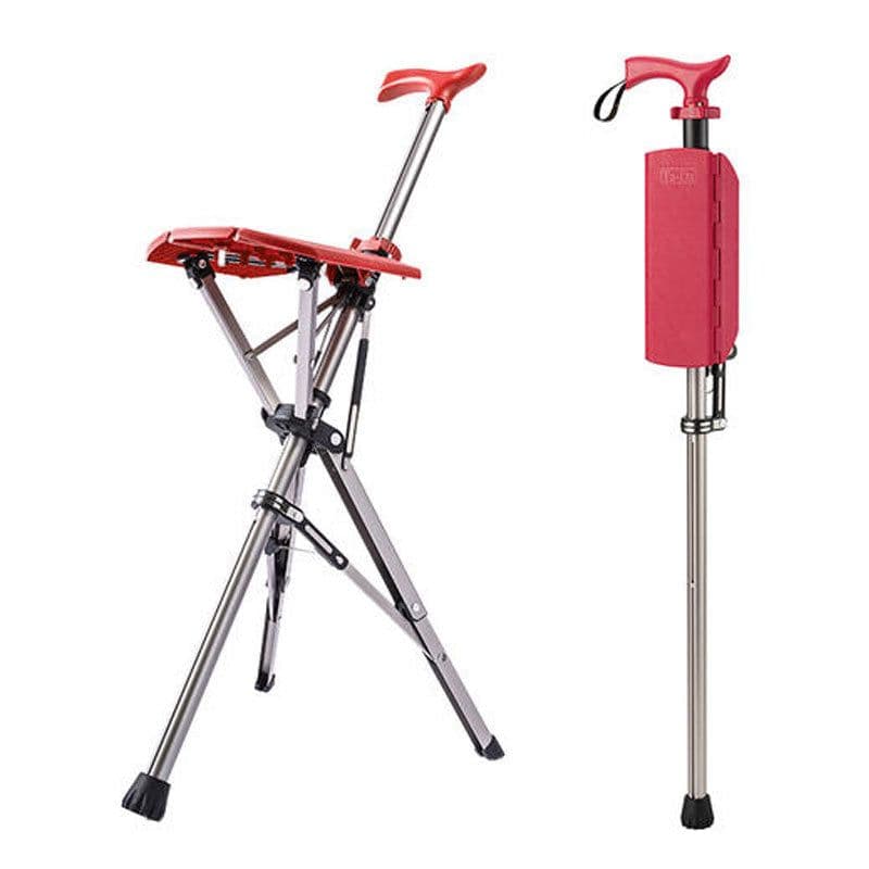 image-Taiwan Step2Gold/TaDa Delta Foldable Cane Chair Elderly Walking Cane Stool Light Cane Stool
