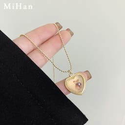 image-Simple Love Heart Necklace - Women's Clavicle Chain, Summer 2023 Style, 41-50cm
