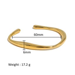 image-18K Gold Electroplated Stainless Steel Jewelry - Open Hand, Fall 2023