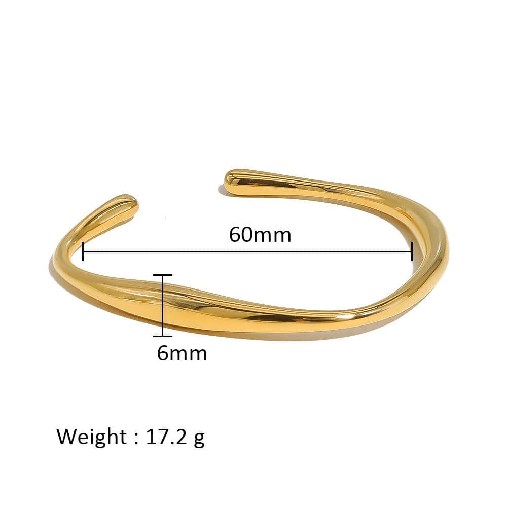 image-18K Gold Electroplated Stainless Steel Jewelry - Open Hand, Fall 2023