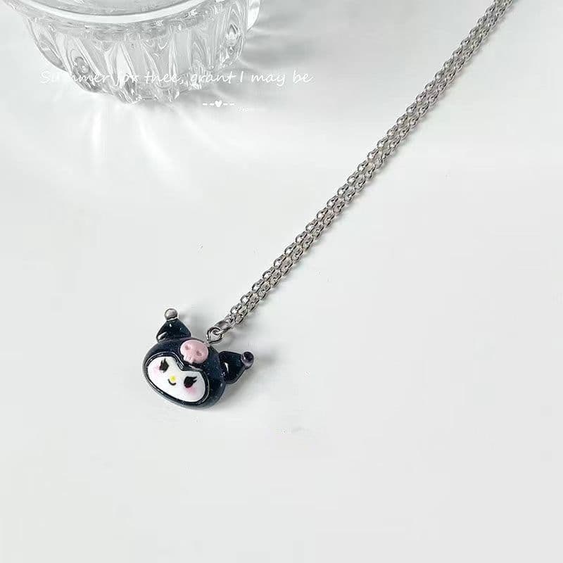 image-Original Japanese cute Sanrio couple necklace thin flashing cinnamon dog Pacha dog pendant boudoir honey necklace