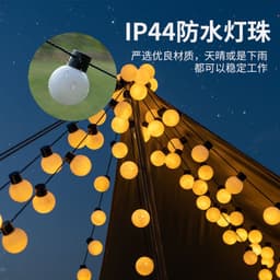 image-LED camping decorative light string wedding party layout bulb light outdoor garden tent canopy 5cm ball light string