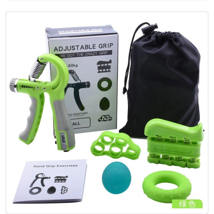 image-Five-piece Counting Grip Set Five Finger Trainer Home Fitness Hand Finger Rehabilitation Training Grip Set