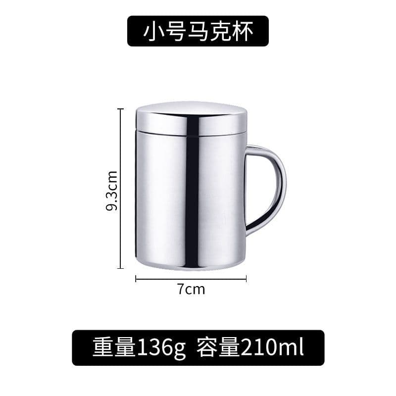 image-304 stainless steel mug household thermos cup office cup with lid water cup kindergarten school student cup