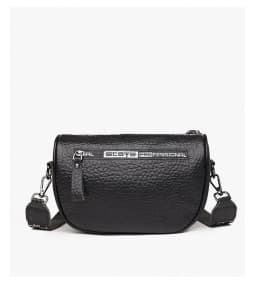 image-Cowhide Leather Saddle Bag - Khaki Small Square