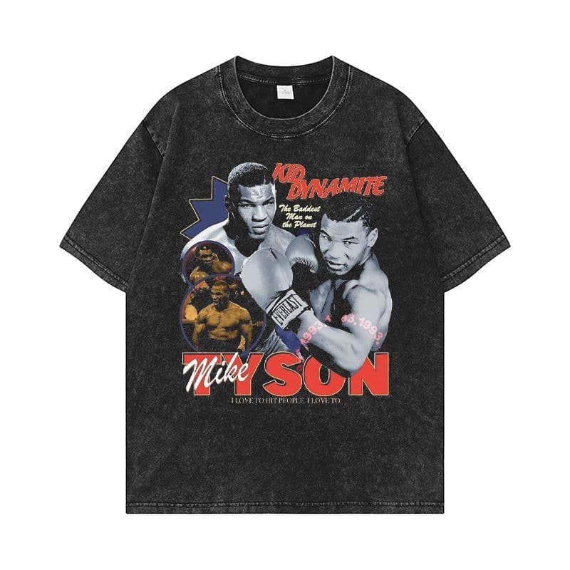 image-Men's Oversized T-Shirt - Retro Washed Cotton Crew Neck