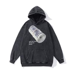 image-Cotton Fleece Hoodie - Kangaroo Pocket Loose Fit XXL