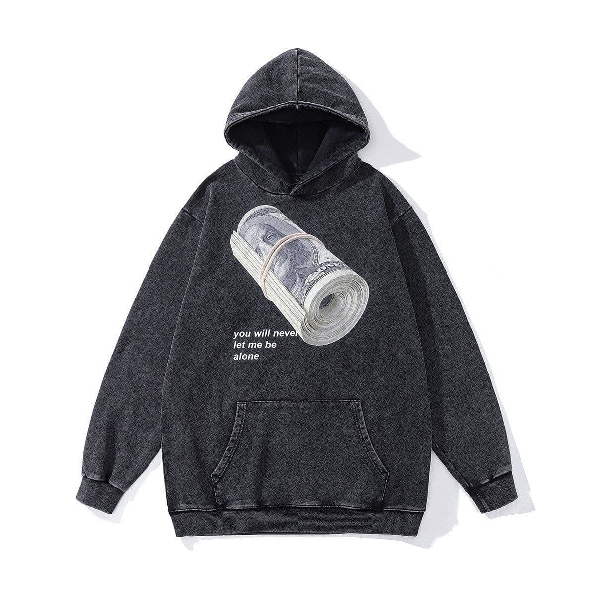 image-Cotton Fleece Hoodie - Kangaroo Pocket Loose Fit XXL