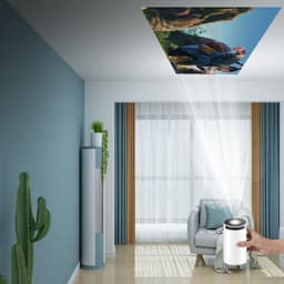 image-New LCD HY300 Android 11 Portable Projector, 1280x720dpi, 60W, 120 Lumens