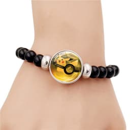image-Bracelet Male and Female Students Creative Beaded Bracelet Two-dimensional Anime Pokémon Hand Jewelry