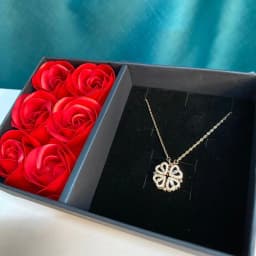 image-Cahonta 925 Sterling Silver Necklace Four-Leaf Clover