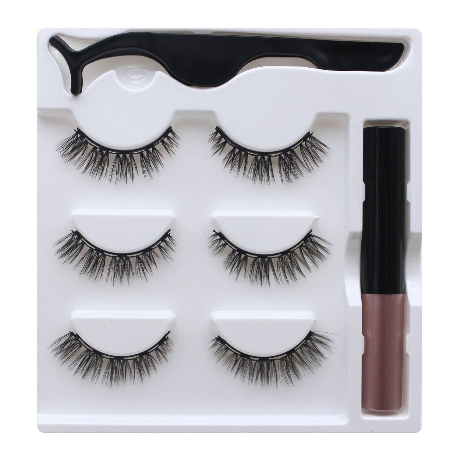 image-Magnetic False Eyelashes 5 Pairs 8-15mm Thick