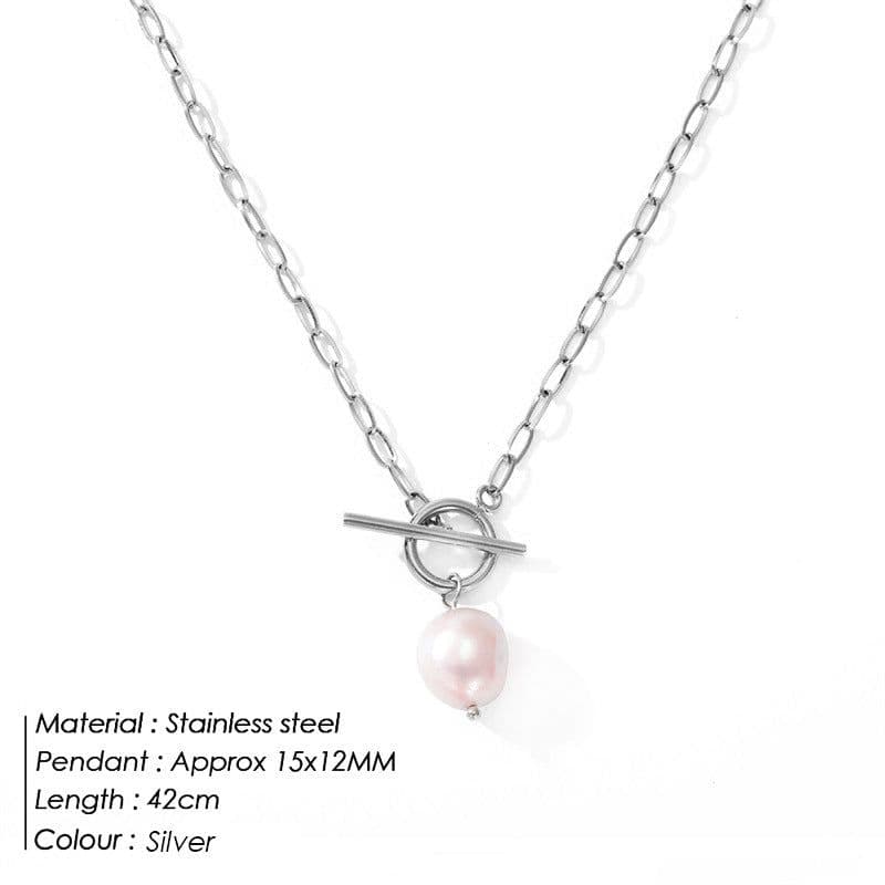 image-e-Manco Baroque Pearl Necklace Rose Gold