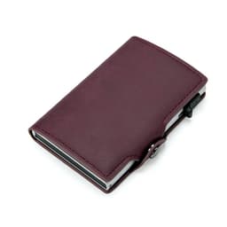 image-Manufacturer wholesale RFID anti-theft brush aluminum alloy side push test card bag Amazon men's retro PU leather wallet customization
