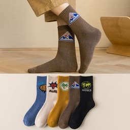image-Men's Winter Velvet Thick Terry Socks - One Size Fits All