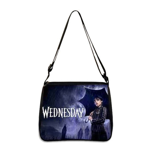image-Cross-border Adams family Wednesday addams ladies shoulder bag niche armpit bag fashion handbag