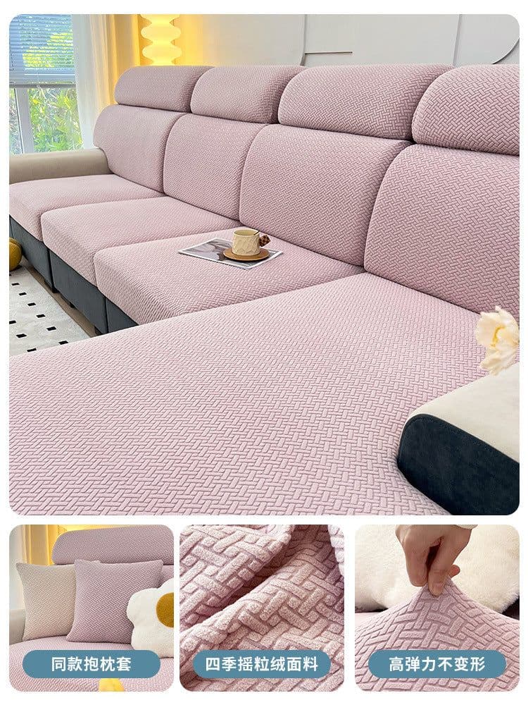 image-Nordic Universal Dust-Proof Sofa Cover - Burgundy 45x45cm