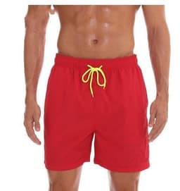 image-Cross-border new summer sports and leisure solid color men's quarter shorts breathable lotus leaf mesh men's beach pants