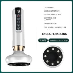 image-Rechargeable Heating Scraping Massage Device - White