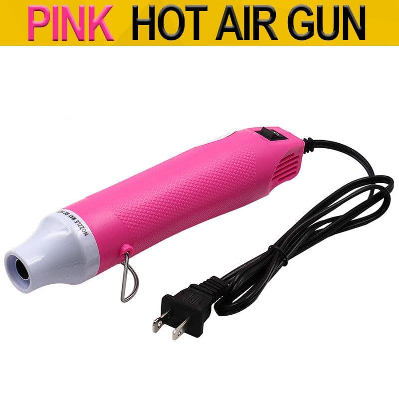 image-Color 110V Flat Plug US Standard Hot Air Gun Heat Shrink Film Soft Pottery Rubber Seal Convex Powder DIY Tool Manual Hair Dryer